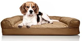 Zoey Tails Quilted Orthopedic Sofa-Style Dog Bed (LNA1500_18599899_18601484) - XL - Brown 