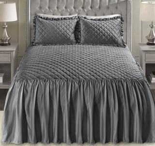 House of Hampton Kraker Bedspread Quilt/Coverlet Set (HMPT2794_26712314_26712315) - Grey - King 