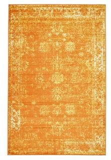 Unique Loom - Monaco Collection - 1233A - 5' x 6' - Orange - Cream 