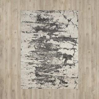 Williston Forge Mana Ivory Gray Area Rug 2'2" x 7' 6" (WLFR4978_24597501)