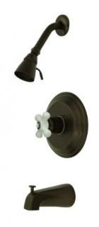 KINGSTON BRASS KB3635PX RESTORATION TUB & SHOWER FAUCET, OIL RUBBED BRONZE