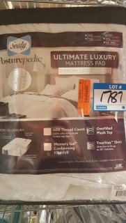 Sealy Posturepeadic - Ultimate Luxury Mattress Pad - Memory Gel - Queen - 