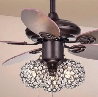 Warehouse of Tiffany Casimer 5-blade 3-light Crystal Bronze 42" Ceiling Fan