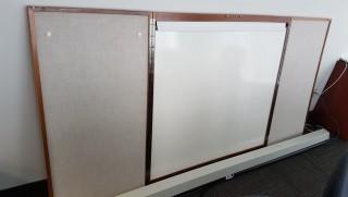 Executive Oak colour wall mounted 2 Door White board 