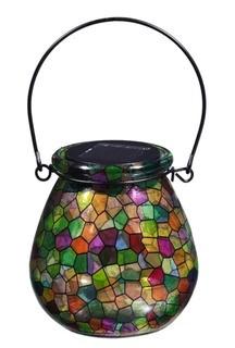 Fleur De Lis Living Carnamaddy Kaleidoscope Solar Glass Decorative Lantern (EGFG7789)