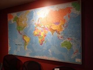 77 1/2"x48" World Map.