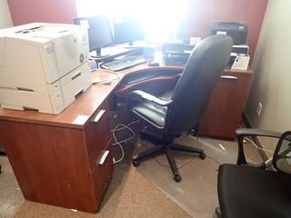 L-Shaped Workstation and Task Chair.