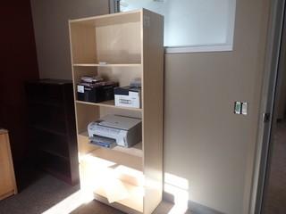 Lot of 2 Open 5-high Bookcases. 