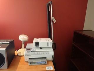 Lot of HP Photosmart C6280 All-in-One Printer, Optoma Overhead Projector, Tri-stand Screen and Light. 