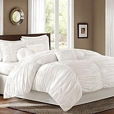 SIDNEY KING 7-PIECE COMFORTER SET IN WHITE