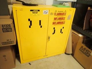 JustRite Flammable Storage Cabinet and Contents.