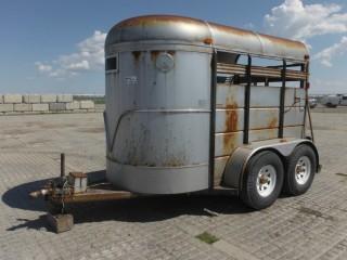 1986 Prairie Trailers 5'x10' T/A Ball Hitch Stock Trailer