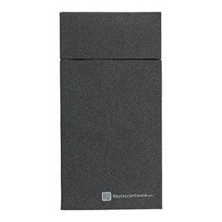 Luxenap Air Laid Disposable Kangaroo Napkins in Black 16x16 inches 480 count box