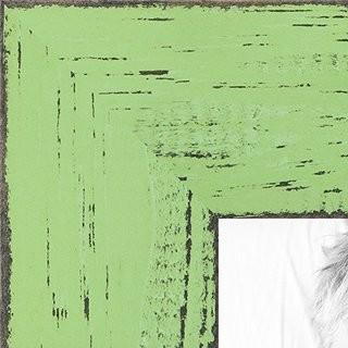 ArtToFrames Weathered Barnwood in Saturated Orange Wood Picture Frame, 8 X 8-Inch, Pale Green