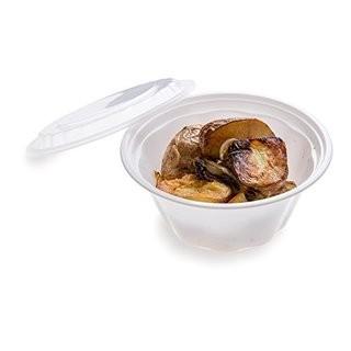Restaurantware 100-Count 7.2-Inch by 3.1-Inch Asporto Microwavable Collection Round PP to Go Box with Clear Lid, 32-Ounce, White