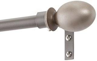 Kenney Baldwin Window Curtain Rod, 28 to 48-Inch, Antique Pewter