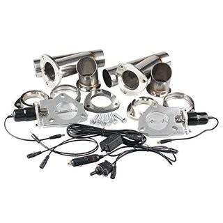 Ruien 2.25 Inch/57mm 2PCS Electric Exhaust Cutout Y Pipe Valve Motor Kit With Manual Switch