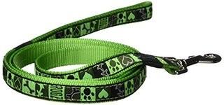 Rogz HLL03-CF Fancy Dress Large 3/4-Inch Beach Bum Fixed 6-Feet Long Fashion Dog Leash, Lime Juice