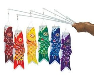 In the Breeze 6-Pack Koi Fish Wand, 12-Inch, Red/Orange/Yellow/Green/Blue/Purple