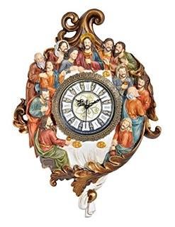 StealStreet SS-OL-OK-2534K Bronze Color Last Supper Clock, 17.75"