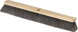Carlisle 364342403 Hardwood Block Fine Floor Sweep, Pure Horsehair Bristles, 24" Length, Black