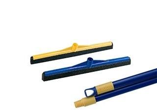Aricasa Plastic Squeegee with Handle, Blue/Yellow, 12 count