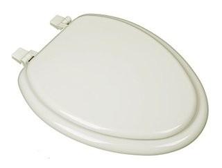 BathDecor 1F5E1-02 Standard Grade Molded Wood Elongated Toilet Seat Top Mount with Adjustable Hinge (5 Pack), Biscuit