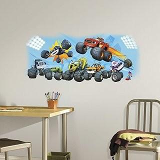 RoomMates RMK3126TB Blaze and Friends Peel and Stick Giant Wall Graphic