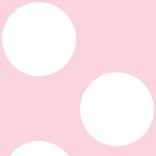 WallCandy Arts Polka Dot Wallpaper, Pink/White