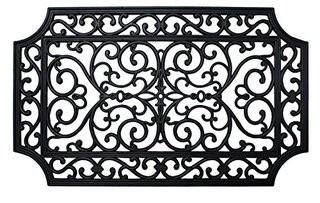 J & M Home Fashions French Quarter Rubber Doormat, 18-Inch by 30-Inch