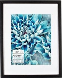 Snap 09FW431 11-Inch by 14-Inch matted to 8-Inch by 10-Inch Black Wood Wall Frame