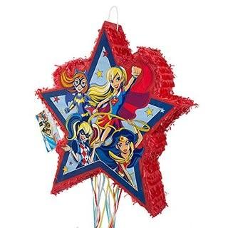 Unique DC Super Hero Girls Pinata, Pull String