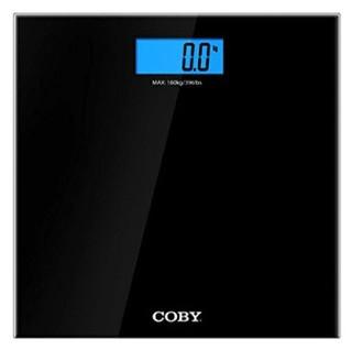COBY Digital Glass Scale w/Blue LCD Display - CBS-G604-BK