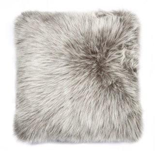 Willa Arlo Interiors Gaetane Faux Fur Throw Pillow (WRLO1659_22248343) - Grey 