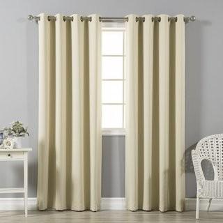 Best Home Fashion, Inc. Solid Blackout Thermal Grommet Curtain Panels (BEHF1739_24185893_24185898) - Cream 