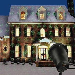 NIGHT STARS(TM) RED & GREEN 5 PATTERN LASER LIGHT WITH MOTION
