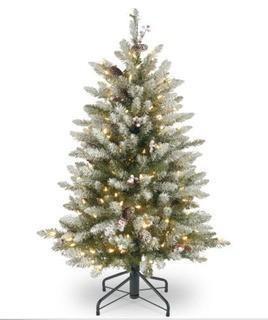 National Tree DUF-300-45 4 1/2' Dunhill Fir Tree with Snow, DUF-300-45