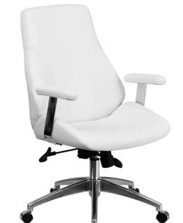 High-Back Leather Executive Chair - FFC3921 - White