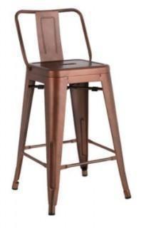 Christies Home Living Steel Stool 24" - ACBS02-VC - Vintage Copper - Set of 2 - 