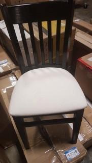 Side Chair - White Leather seat  - Set of 2