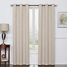 CAMRYN 84-INCH ROOM DARKENING GROMMET TOP WINDOW CURTAIN PANEL PAIR IN BEIGE                        