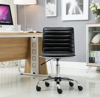 Wade Logan Broadnax Mid-Back Desk Chair (WDLN1365_22088181) - Blk 