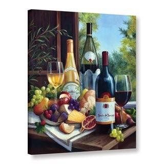 Charlton Home Still Life with Wines Graphic Art on Wrapped Canvas (CHLH7657_19567339) - 8" x 10" 