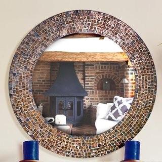 DecorShore Decorative Embossed Glass Mosaic Tile Wall Mirror (DCSH1060)