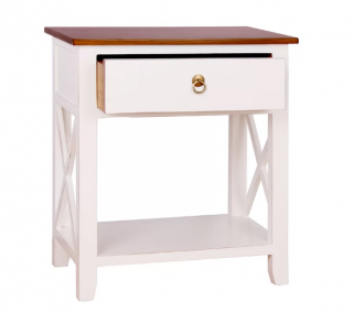 Beachcrest Home Landau 1 Drawer Nightstand - White (SEHO5193_17694786)