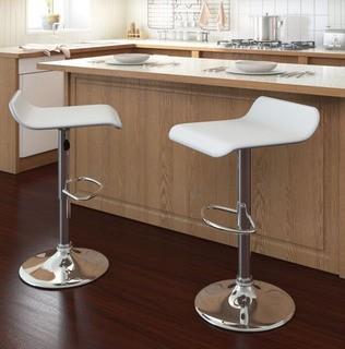 Cor Living - Leatherette Swivel Curved Adjustable Bar Stool, set of 2 - DPV-218-B - Bar Stool