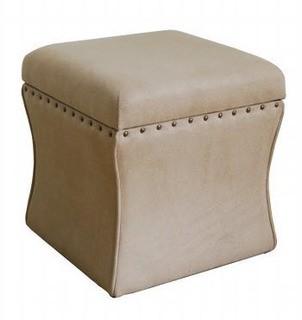 Three Posts Eversole Upholstered Storage Cube Ottoman - K4710-F696 - Kinfine Cinch Storage Ottoman with Nailheads