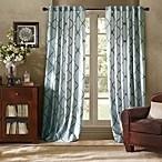 GARRISON EMBROIDERED INTERLINED 84-INCH WINDOW CURTAIN PANEL IN BLUE                                