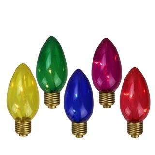 Lot ( 8) Packs 25 units Novelty Lights 25 Pack C9 Ceramic Outdoor Christmas Replacement Bulbs, Blue, E17/C9 Base, 7 Watt - 17-449