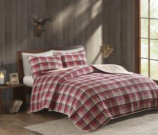 Woolrich Quilt Mini Set - King - Red Plaid - Tasha